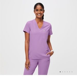 Figs Scrub Catarina Top + Joggers (set) XS Lilac